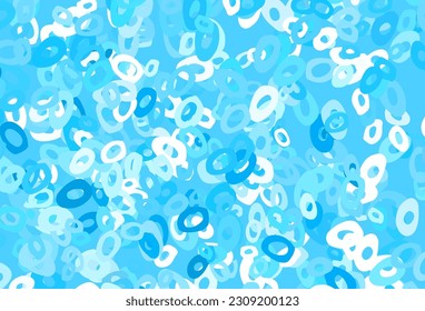 Azul claro, cubierta vectorial roja con manchas. Diseño decorativo borroso en estilo abstracto con burbujas. Diseño para afiches, pancartas.