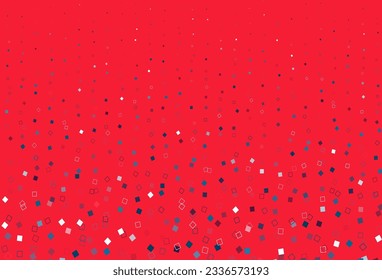 Azul claro, cubierta vectorial roja con estilo poligonal. Diseño decorativo de estilo abstracto con rectángulos. Plantilla moderna para su promoción.