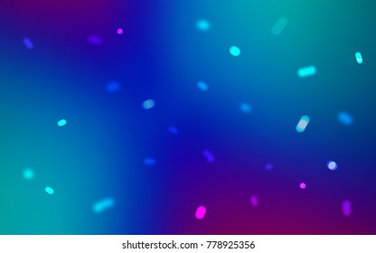 Light Blue, Red vector cover with beautiful snowflakes. Decorative shining illustration with snow on abstract template. The pattern can be used for year new  websites.