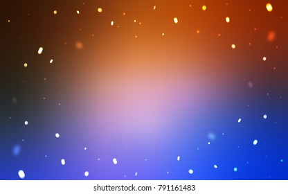 Light Blue, Red vector cover with beautiful snowflakes. Glitter abstract illustration with crystals of ice. New year design for your ad, poster, banner.