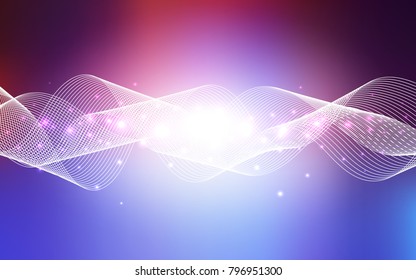 Light Blue, Red vector cover with happy holiday ribbons. Modern geometrical abstract illustration with carnival ribbons. The pattern can be used for new year ad, booklets.