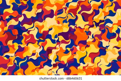 Light Blue, Red vector crooked abstract template. A sample with blurred shapes. The elegant pattern can be used as part of a brand book.