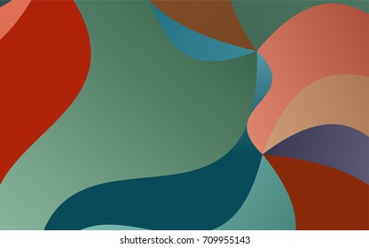 Light Blue, Red vector crooked abstract pattern. A sample with blurred shapes. The textured pattern can be used for background.