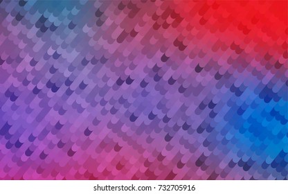 Light Blue, Red vector crooked abstract template. Creative illustration in halftone arched style with gradient. A completely new design for your business.
