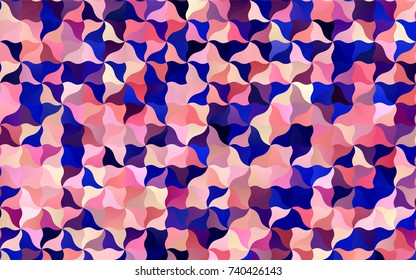 Light Blue, Red vector crooked abstract template. Shining illustration, which consist of blurred lines. A completely new template for your business design.