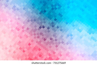 Light Blue, Red vector curved background. Creative geometric illustration in Origami style with gradient. The pattern of curved lines for your business design.