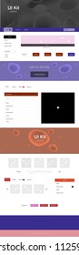 Light Blue, Red vector design ui kit with curved circles. Colorful illustration in abstract memphis style with gradient. This template you can use for websites.