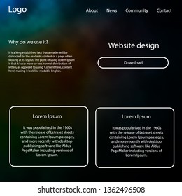 Light Blue, Red vector design ui kit with universe stars. Colorful ui/ux kit with header consisted of clouds & stars. This template you can use for landing pages.