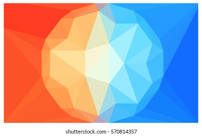 Light Blue Red vector diamond Pattern. Geometric Gemstone sample. Repeating template with a gem in center. Jewelry gems texture for your design. Pattern can be used for background.