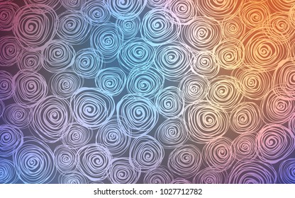 Light Blue, Red vector doodle blurred pattern. Shining colored illustration with roses in doodle style. The pattern can be used for wallpapers and coloring books.