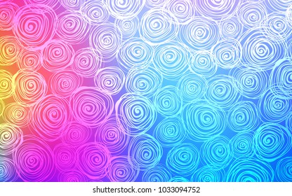 Light Blue, Red vector doodle blurred texture. A completely new color illustration in doodle style with roses. The best blurred design for your business.