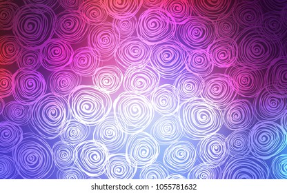 Light Blue, Red vector doodle blurred pattern. Shining colored illustration with roses in doodle style. The pattern can be used for heads of websites and designs.