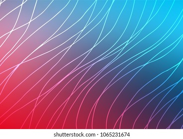 Light Blue, Red vector doodle blurred background. Colorful abstract illustration with lines in Asian style. The pattern can be used for heads of websites and designs.