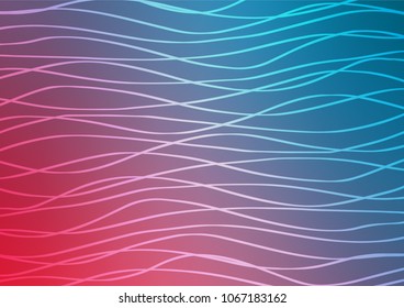 Light Blue, Red vector doodle blurred pattern. Shining colored illustration with doodles in Arabic style. Brand-new design for your business.