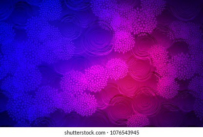 Light Blue, Red vector doodle bright layout. Brand-new colored illustration in blurry style with flowers. A completely new template for your business design.
