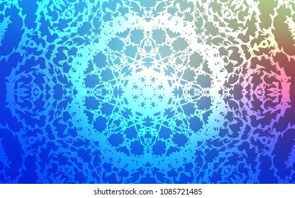 Light Blue, Red vector doodle blurred texture. A vague abstract illustration with doodles drawn by child in Indian style. The textured pattern can be used for website.