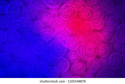 Light Blue, Red vector doodle blurred template. A completely new color illustration in doodle style with roses. The doodle design can be used for your web site.