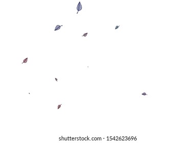 Light Blue, Red vector doodle background. Smart decorative design in natural style with leaves. Hand painted design for web, leaflet, textile.