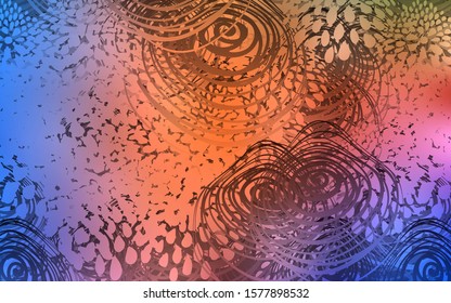 Light Blue, Red vector doodle blurred template. Creative illustration in blurred style with flowers. The textured pattern can be used for website.