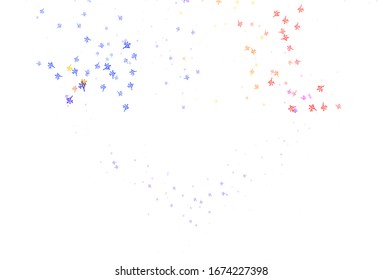 Light Blue, Red vector doodle pattern with branches. An elegant bright illustration with leaves and branches. New template for your brand book.