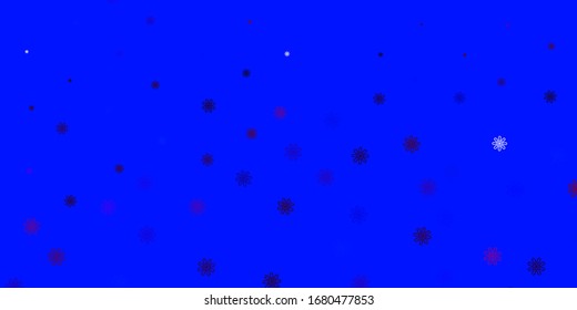 Light Blue, Red vector doodle pattern with flowers. Modern design with gradient Flowers on abstract background. Pattern for website designs.