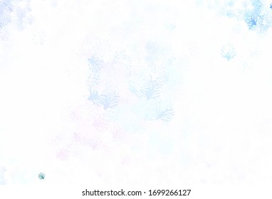Light Blue, Red vector doodle backdrop with branches. Brand new colored illustration with leaves and branches. New template for your design.