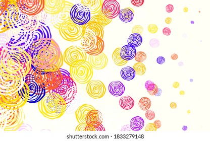 Light Blue, Red vector doodle background with roses. Sketchy doodle flowers on white background. New design for your business.