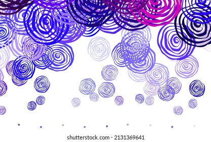 Light Blue, Red vector doodle texture with roses. Modern abstract illustration with flowers. Pattern for heads of websites, designs.