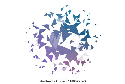 Light Blue, Red vector geometric simple minimalistic background, which consist of triangles on white background. Triangular pattern with gradient for your business design. 