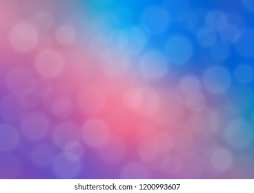 Light Blue, Red vector glossy abstract background. A completely new color illustration in a bokeh style. A completely new template for your design.