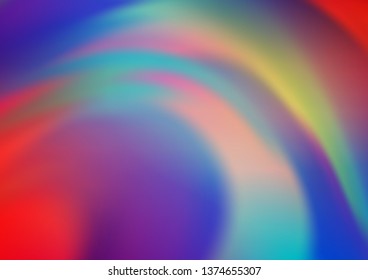 Light Blue, Red vector glossy abstract template. Colorful abstract illustration with gradient. A completely new design for your business.