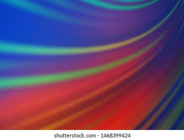 Light Blue, Red vector glossy bokeh pattern. Modern geometrical abstract illustration with gradient. The template for backgrounds of cell phones.