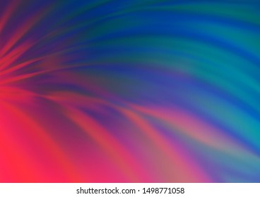 Light Blue, Red vector glossy bokeh pattern. Creative illustration in halftone style with gradient. The template can be used for your brand book.