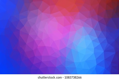 Light Blue, Red vector gradient triangles pattern. Colorful illustration in abstract style with triangles. Pattern for a brand book's backdrop.