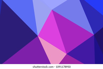 Light Blue, Red vector gradient triangles pattern. A sample with polygonal shapes. New template for your brand book.