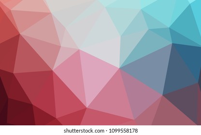 Light Blue, Red vector gradient triangles pattern. Colorful illustration in polygonal style with gradient. Best triangular design for your business.