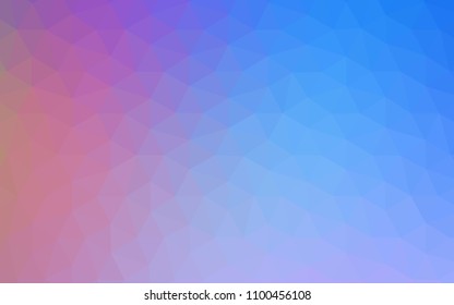 Light Blue, Red vector gradient triangles texture. A sample with polygonal shapes. Polygonal design for your web site.