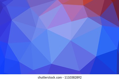 Light Blue, Red vector gradient triangles texture. Modern abstract illustration with triangles. A completely new design for your leaflet.