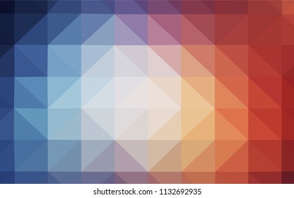 Light Blue, Red vector gradient triangles texture. Shining colorful illustration with triangles. Brand new style for your business design.