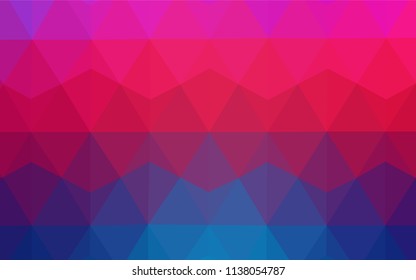 Light Blue, Red vector gradient triangles pattern. A sample with polygonal shapes. Brand new style for your business design.