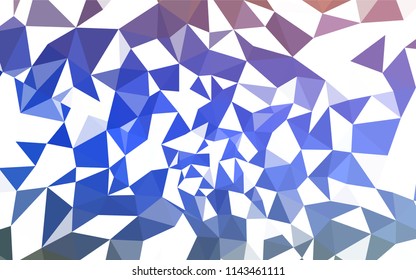 Light Blue, Red vector gradient triangles texture. A sample with polygonal shapes. Brand new style for your business design.