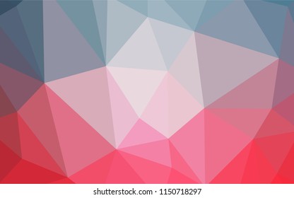 Light Blue, Red vector gradient triangles template. Creative illustration in halftone style with triangles. Brand new style for your business design.