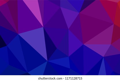 Light Blue, Red vector gradient triangles texture. Geometric illustration in Origami style with gradient.  Completely new template for your banner.