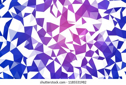 Light Blue, Red vector gradient triangles pattern. Creative geometric illustration in Origami style with gradient. New template for your brand book.