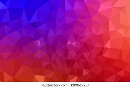 Light Blue, Red vector gradient triangles template. Colorful illustration in polygonal style with gradient. Completely new template for your banner.