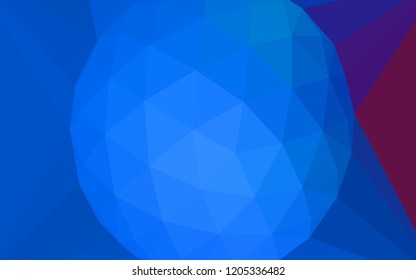 Light Blue, Red vector gradient triangles texture with a gem in a centre. Elegant polygonal illustration with gradient. Best triangular design for your business.