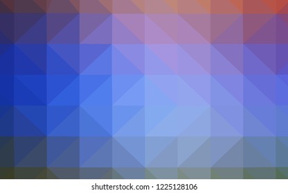 Light Blue, Red vector gradient triangles pattern. Shining polygonal illustration, which consist of triangles. Template for cell phone's backgrounds.