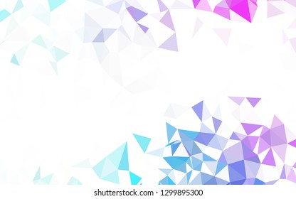 Light Blue, Red vector gradient triangles texture. A sample with polygonal shapes. Template for cell phone's backgrounds.