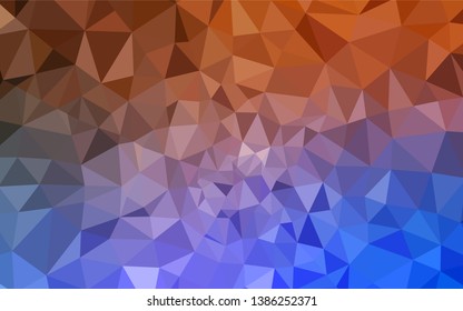 Light Blue, Red vector gradient triangles template. Creative illustration in halftone style with triangles. Pattern for a brand book's backdrop.