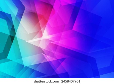 Light Blue, Red vector gradient triangles template. Colorful illustration in abstract style with triangles. Template for cell phone's backgrounds.